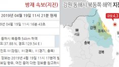 동해상 규모 4.3 지진…강릉 ‘흔들’, 210㎞ 떨어진 춘천도 감지