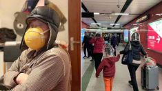 마스크 대란에 자체 제작(?)해 착용하고 외출하는 중국 사람들