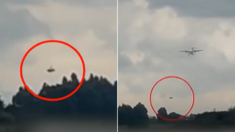 비행기 아래로 ‘순간이동’ 하는 꼬깔콘 모양 ‘UFO’가 콜롬비아서 포착됐다 (영상)