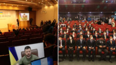 “한국은 우크라 관심없어” 젤렌스키 韓 연설 사진 공유한 러시아 교수