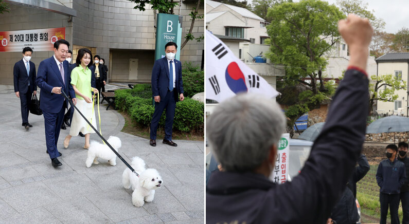 “스피커·앰프 동원 24시간 진행” 尹 대통령 자택 앞 ‘맞불 집회’ 초읽기