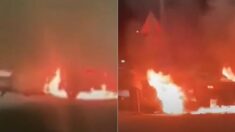 폭발 경고에도 야구방망이 쳐가며 불타는 차에서 운전자 구한 시민들